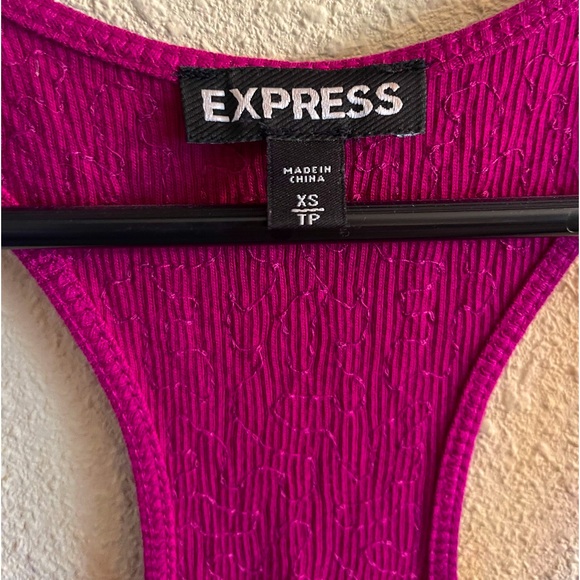 Pink (Magenta) sequins embellished tank top - Picture 4 of 4